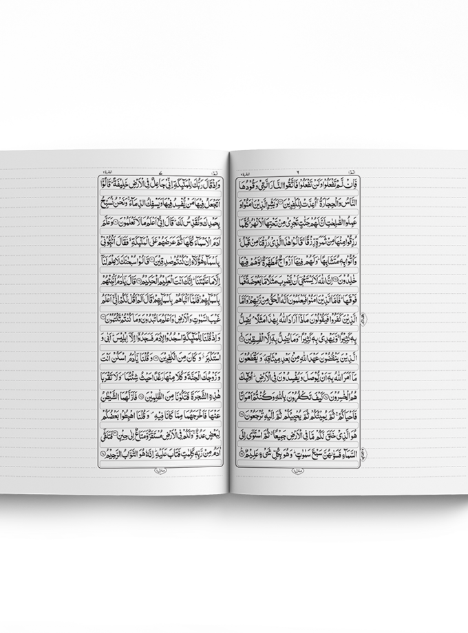 Bayas Quran Pak QB-36 Large Size 1 Colour 15 Lines Offset Paper